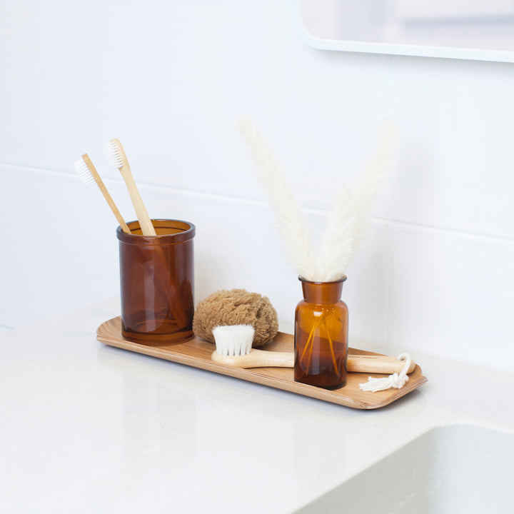 Leaf™ Vanity Tray Willow, Water & Oil Resistant