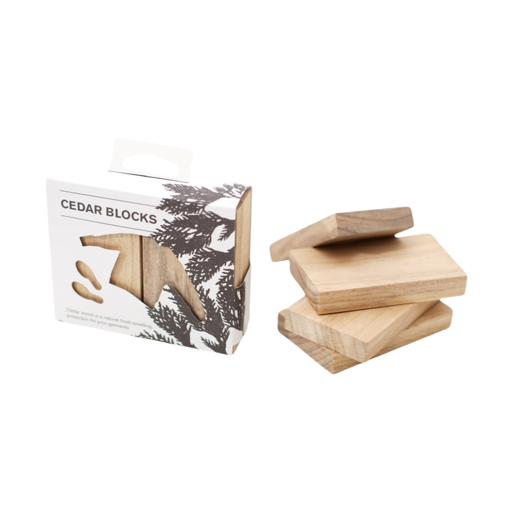 Cederblock i naturträ, 4-pack – vit cederträ