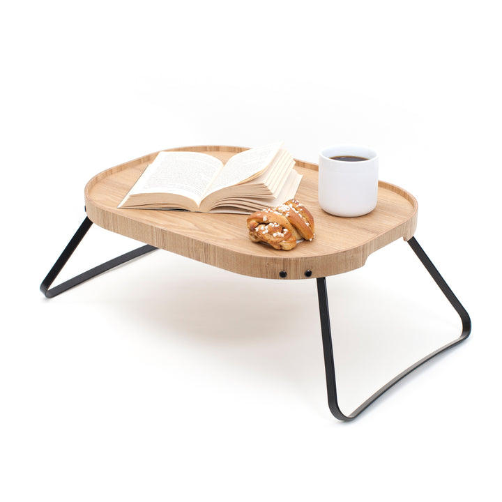 CurveLine™ Sängbricka Halkfri Stor Bädd i Pilträ