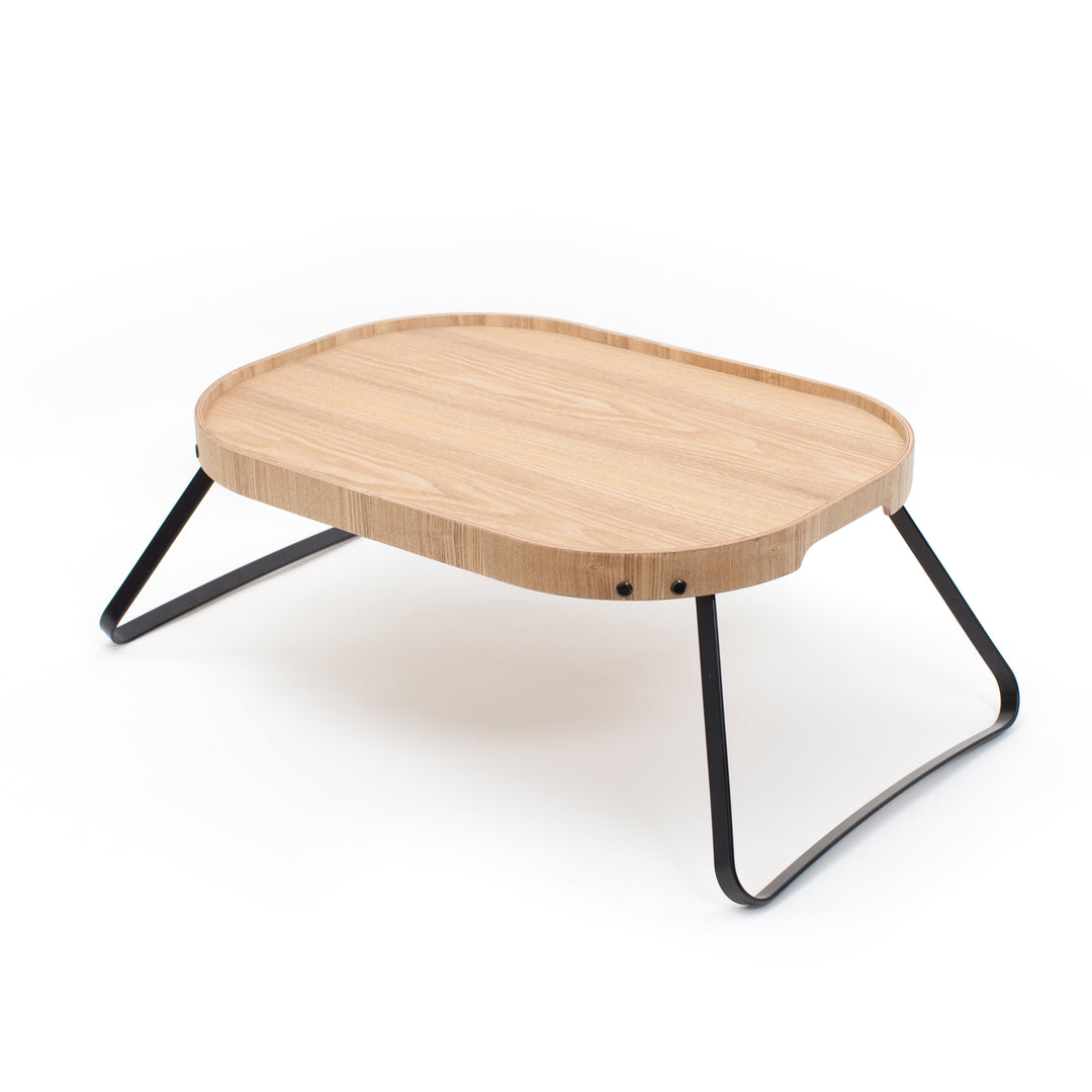 CurveLine™ Sängbricka Halkfri Stor Bädd i Pilträ