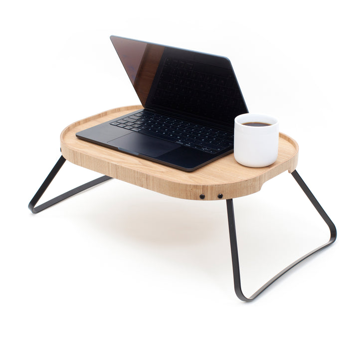 CurveLine™ Sängbricka Halkfri Stor Bädd i Pilträ