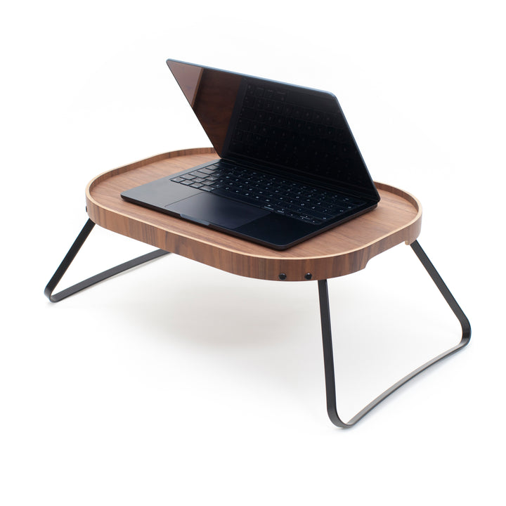 CurveLine™ Sängbricka Halkfri Stor Valnötsträ