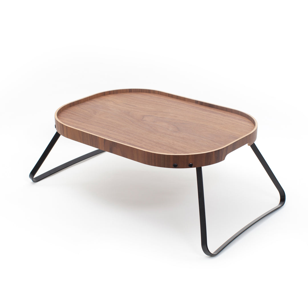 CurveLine™ Sängbricka Halkfri Stor Valnötsträ