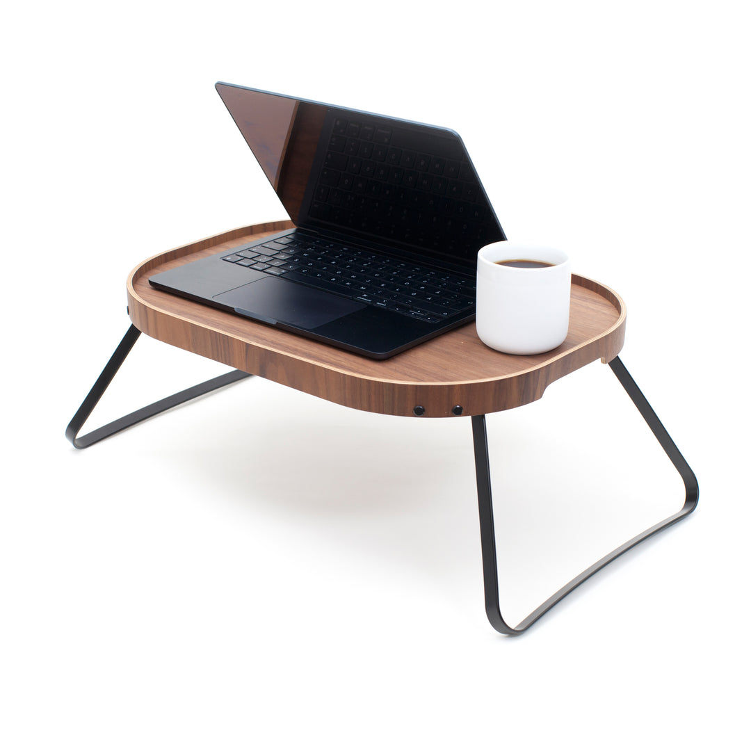 CurveLine™ Sängbricka Halkfri Stor Valnötsträ