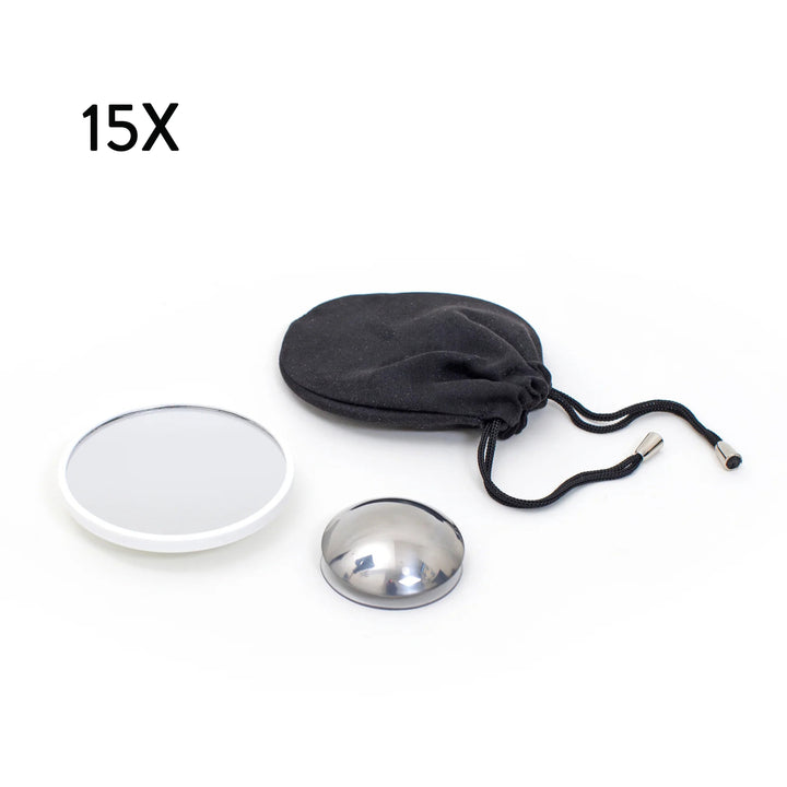 AirMirror™ Compact Avtagbar Magnetisk Sminkspegel 15x — Sugproppsfäste