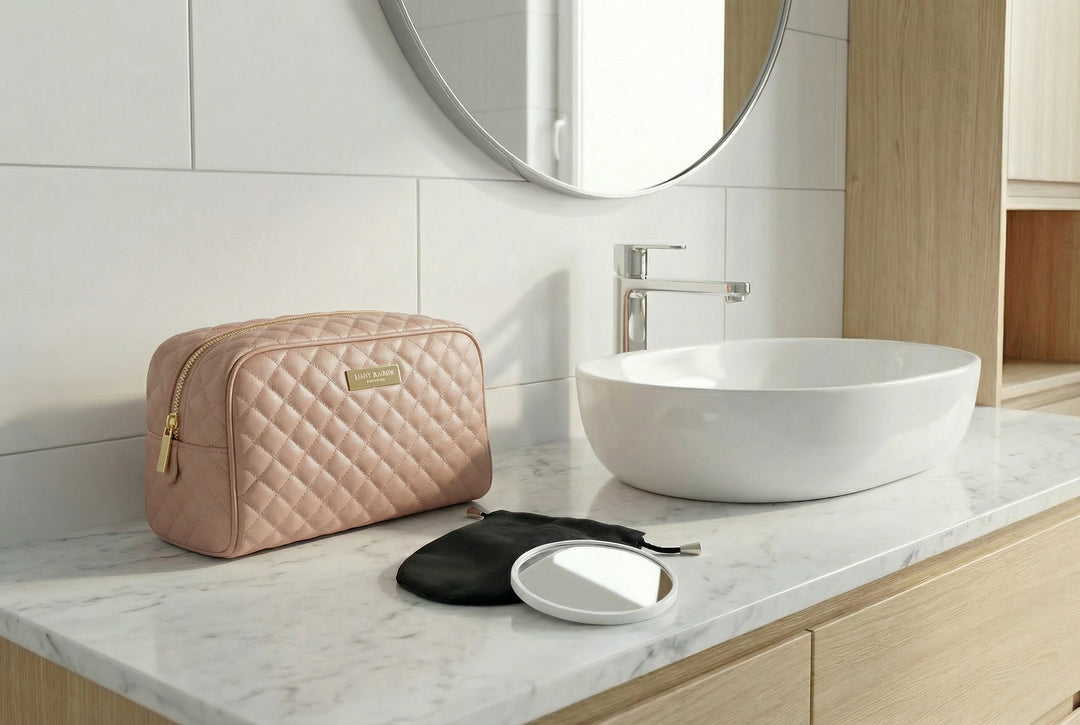 AirMirror™ Travel Detachable Magnetic Make-up Mirror 15x — With Pouch. Suction Cup Fitting