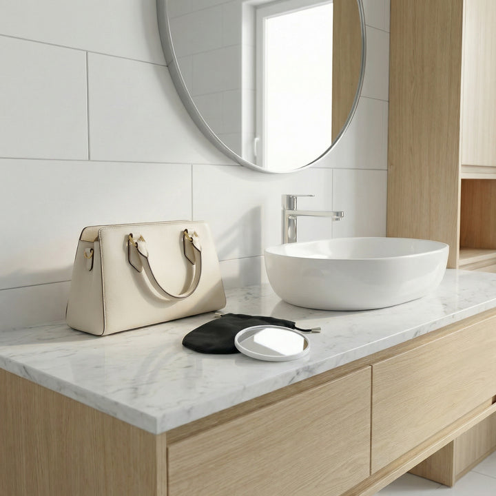 AirMirror™ Compact Avtagbar Magnetisk Sminkspegel 15x — Sugproppsfäste