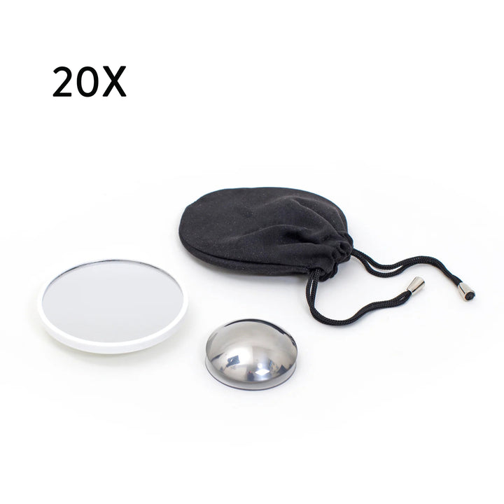 AirMirror™ Compact Avtagbar Magnetisk Sminkspegel 20x — Sugproppsfäste