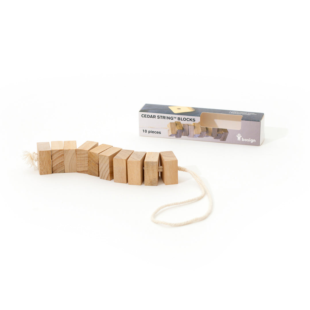 Cedar String Cedar String Blocks™ Cederblock i naturträ, 10-pack – vit cederträ – Bosign